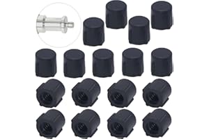 ThtRht 20 Pack Photography Light Stand Top Screw Caps Replacement 1/4''-20 Threaded Phone Tripod End Caps Tips Protective Cover for Monopod Selfie Stick Portable Camera Mount Tripod Stand Mini Tripod