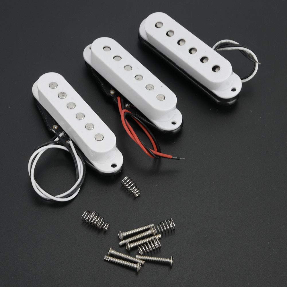Electric Guitar Pickups, 3Pcs Single Coil Guitar Pickups with Screws and Springs Accessories for Electric Guitar, for Rock Music, for Classic and Modern Guitar Styles