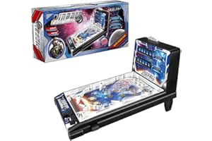 Keetopteep Pinball Machine, Electronic Tabletop Pinball Game, Retro Arcade Electronic Table Pinball with Lights & Sounds, LED