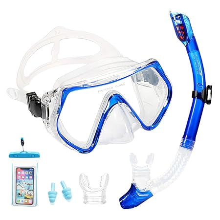 Supertrip Premium Schnorchelset Erwachsene_Taucherbrille mit Schnorchel Tauchset gehärtete Anti-Beschlag Gläser Taucherbrille