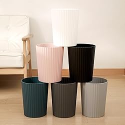 JiatuA Small Trash Can Plastic Wastebasket Round
