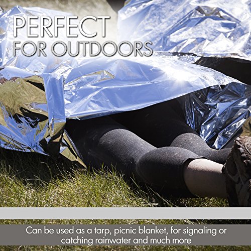 Emergency Blankets Pack of 10 Mylar Thermal Blanket Designed for Maximum Protection Best