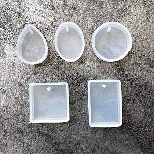 5Pcs/ Set Water Drop Epoxy Silicone Mold For Resin Forms Crystal Diamond Bracelet Pendant Jewelry Doming Mould Resin Casting