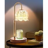 Fragrance Candle Warmer Lamp with 2 Bulbs Electric Candle Warmer with Timer &amp; Dimmer for Home Decor