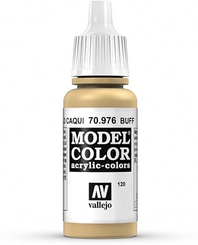 Vallejo Model Color Buff 17 ml Acrylic Paint Eyedropper Bottle