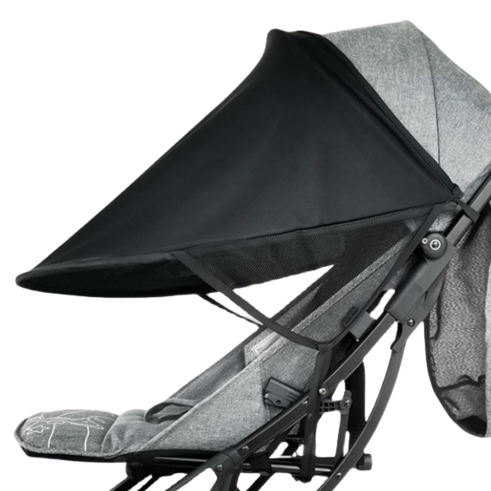 HALOULENI Pram Sun Shade Cover Baby Sunshade UPF 50 + Adjustable Sun Shade Canopy Breathable Pram Sun Shade for Pushchair Stroller Buggy Pram