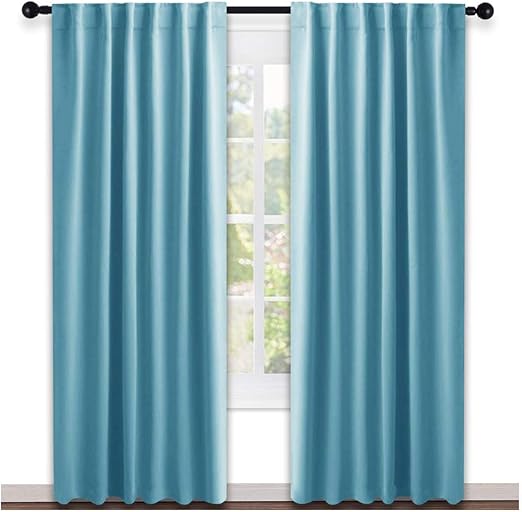 Amazon Com Nicetown Window Treatment Solid Blackout Curtains