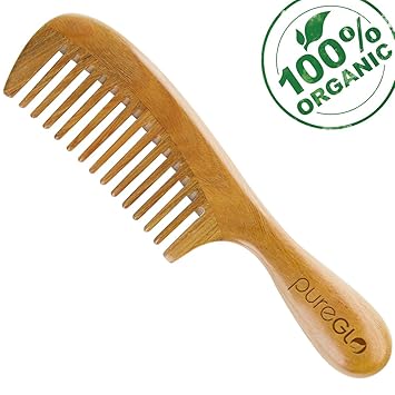 Amazon Com Pureglo Green Sandalwood Hair Comb No Static