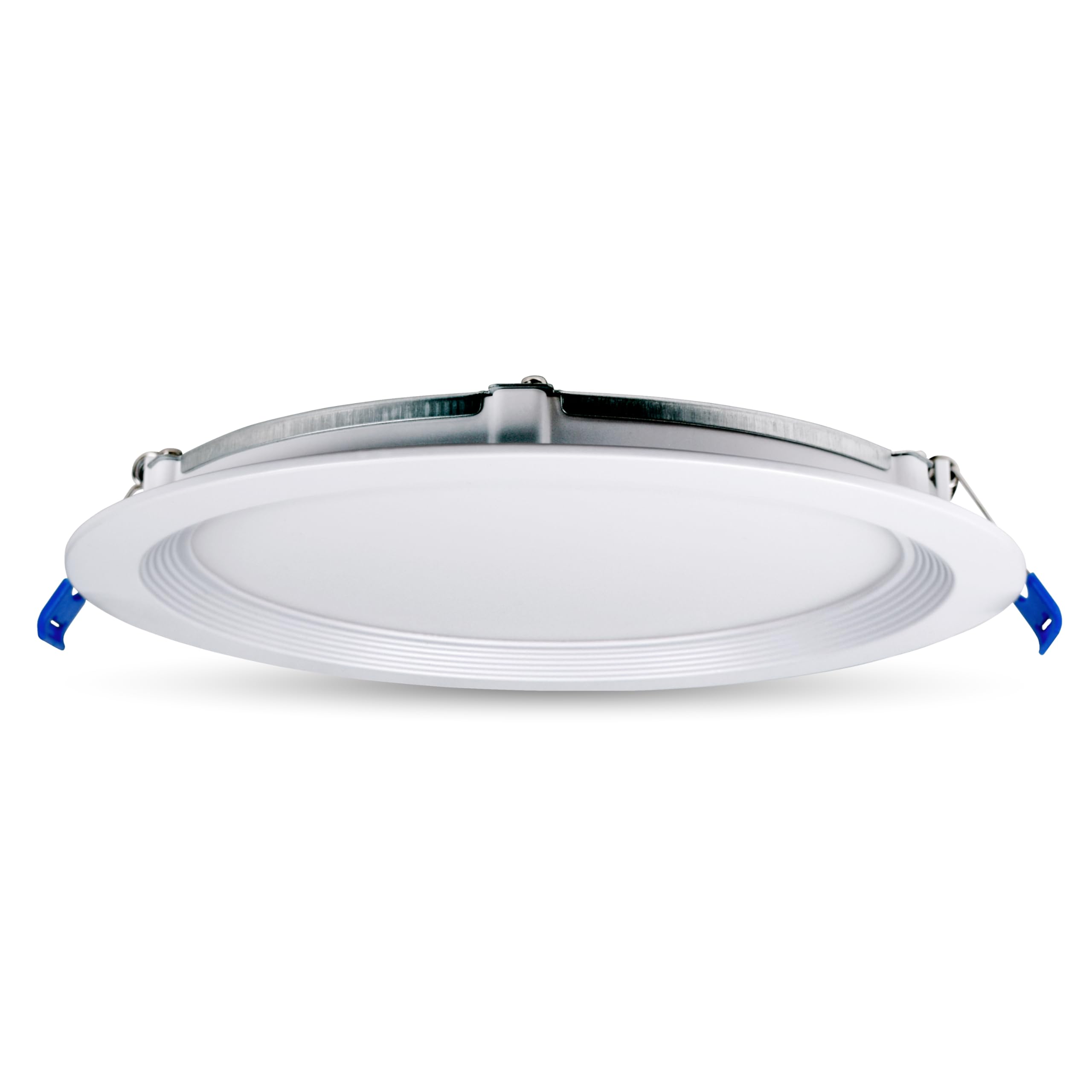 Photo 1 of Leviton 8 in. Round Baffle Slim Downlight, 1500 Lumens, 5 CCT Color Selectable 2700K-5000K, Dimmable, DBR80-S1W, White