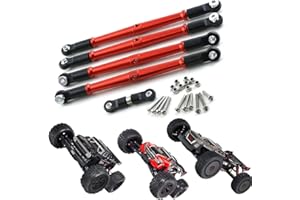 UURCSKY Aluminum Steering Tie Rod Turnbuckles Set for 1/8 ARRMA Kraton 6S BLX/Outcast 6S BLX/Talion 6S BLX,Aluminum Upgrades Part 5pcs/Set (Red)#AR330230