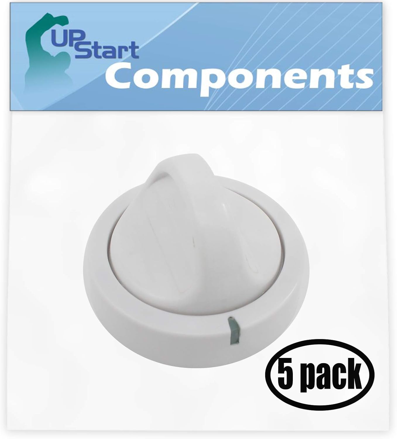 5 Upstart Components Replacement 131873500 Timer Knob for Frigidaire FEQ332ES0, FEQ332CES0, FGQ332ES0, FGQ332ES2 Dryer