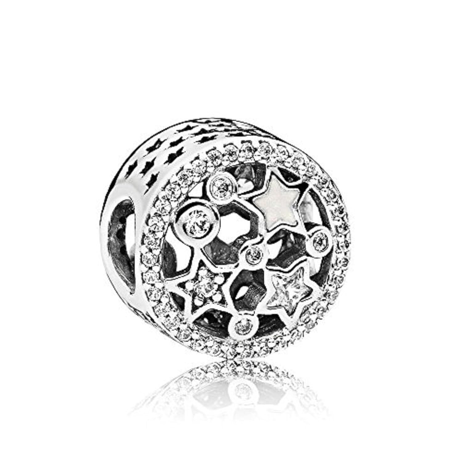 Pandora Mujer Sterlingsilber plata Rund circonita
