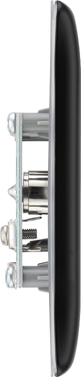 BG Electrical Nexus Metal Single Co-Axial Socket Matt Black TV Aerial Radio Plug view 5
