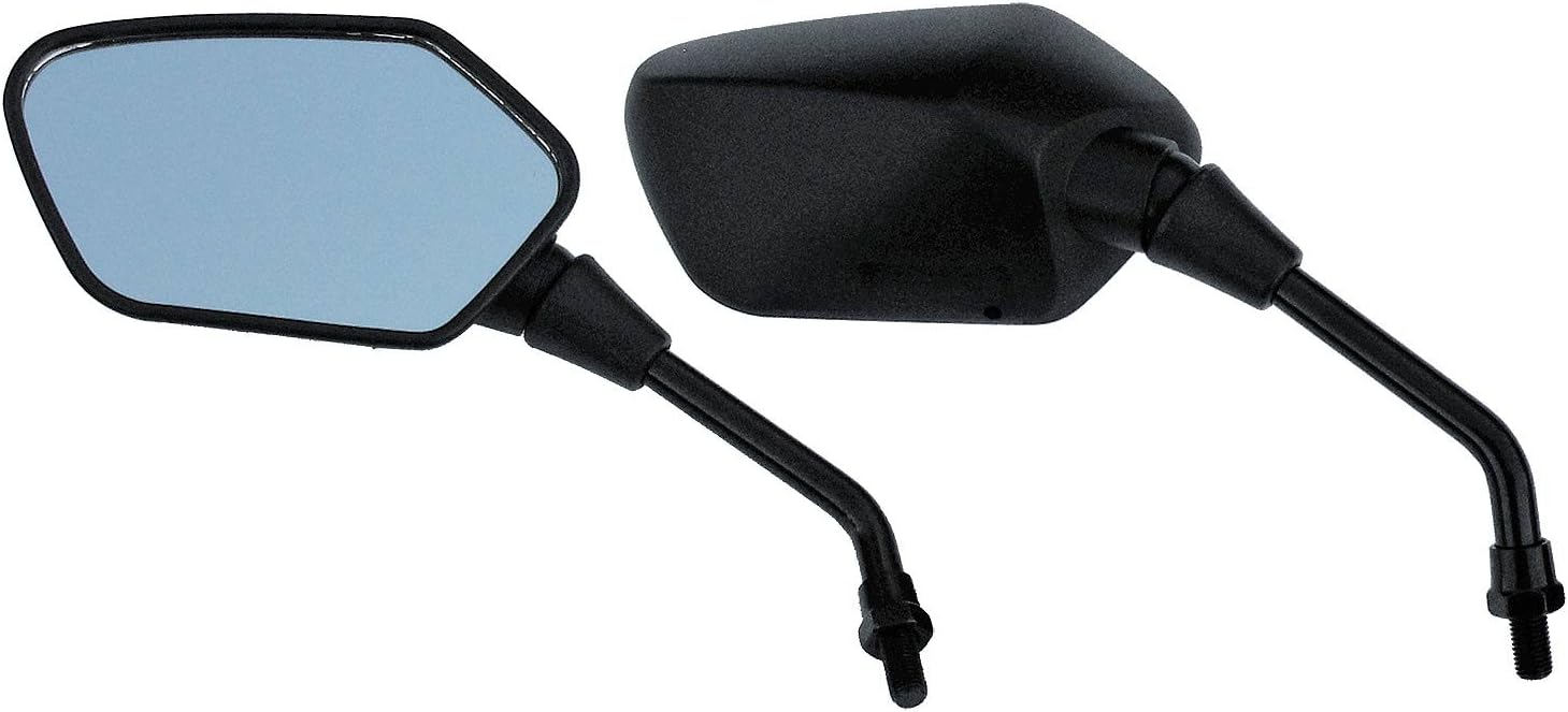 Pair of OEM Quality Black Angular Head Motorcycle Mirrors