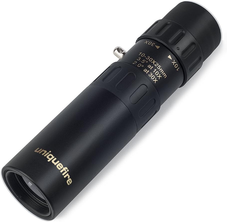 UniqueFire High Power Mini Black Telescope Zoom Adjustable Optical Monocular Binoculars Telescopes Hiking Camping Travel