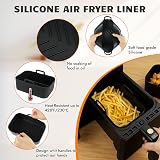 YQL Thickened Silicone Air Fryer Liners 19.5x12.7x9cm Ninja 7.6L AF300UK view 5