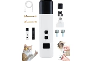 Catlabo Cat Nail,Catlabo Safe Cut Cat Nail Trimmer,Two Adjustable with 360° Grinding Settings, Low-Vibration Ultra-Quiet Unde