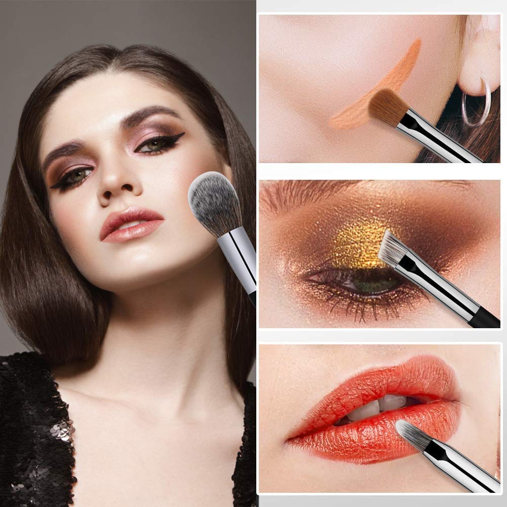 BS-MALL Makeup Brush Set 16pcs Makeup Brushes Premium Synthetic Bristles Powder Foundation Blush Contour Concealers Lip Eyeshadow Brushes Kit: Beauty