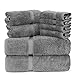 Towel Bazaar Premium Cotton Super Soft and Absorbent Turkish Towels (8-Piece Towel Set, Gray)
