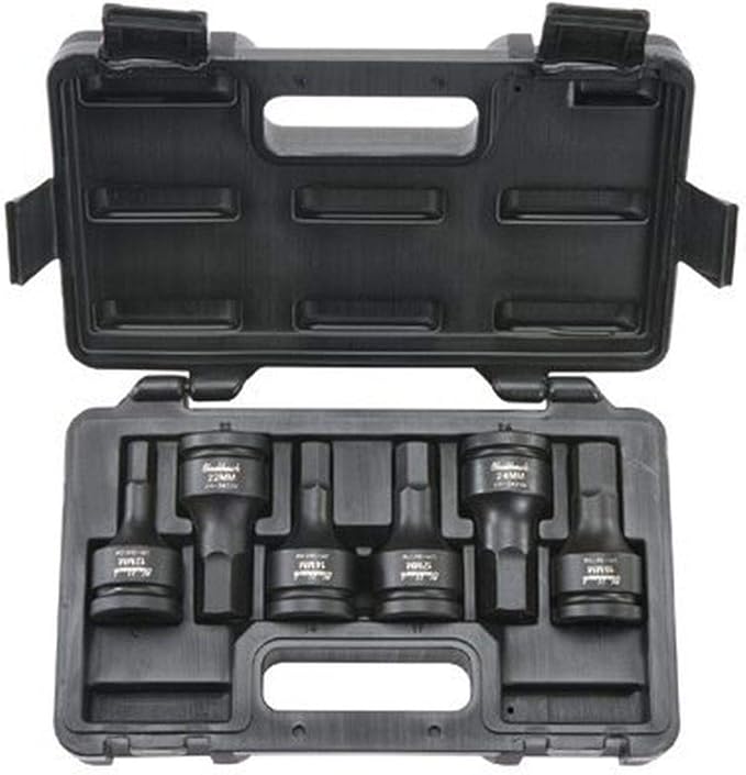 Blackhawk by Proto UH3406MS Drive Metric Hex Bit Impact Socket Set, 3/