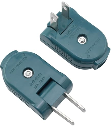 Enchufe Eléctrico 10A 2P + T Con Salida De Cable Recto, Enchufe S11 Italiano Estándar Pequeño Con Grosor De 11 Mm, Plano Para Ahorrar Espacio (25 Unidades, Blanco