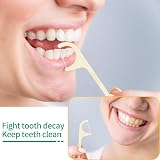 Y-Kelin Dental Floss Picks Eco Wheat Straw 100 Count Vegan Cruelty Free view 3