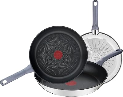 Daily Cook - Juego de 3 Sartenes 20/24/26 cm, Acero inoxidable