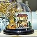 DIY Mini Glassball Wooden Dollhouse Miniature Kit with LED Idea Gift Travel world Series--Romantic Paris