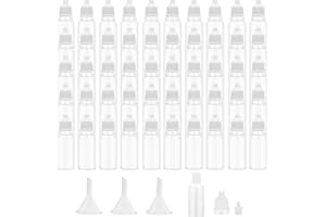 50Pcs Small Empty Squeeze Dropper Bottles Plastic Thin Tip Dropper Bottles 15ML Portable Squeezable Eye Liquid Dropper with C