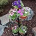 Sunnydaze 45-Inch 6-Tier Indoor/Outdoor Folding Metal Plant Stand - Bronze Finish