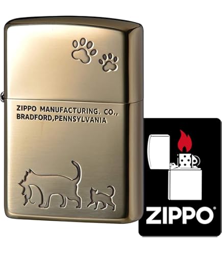 Amazon.com: Zippo 2NI-CAT2 Windproof Brass Cat Series Lighter with