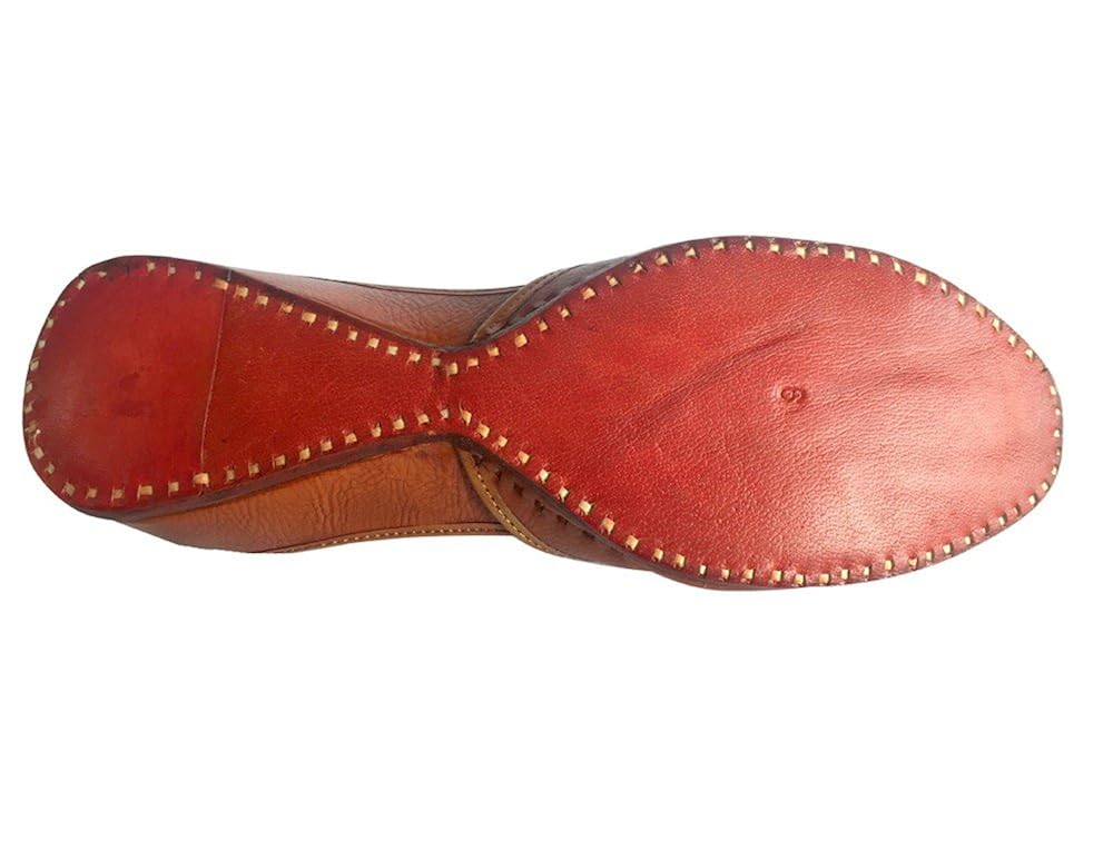 step n style women plain leather punjabi jutti traditional mojari