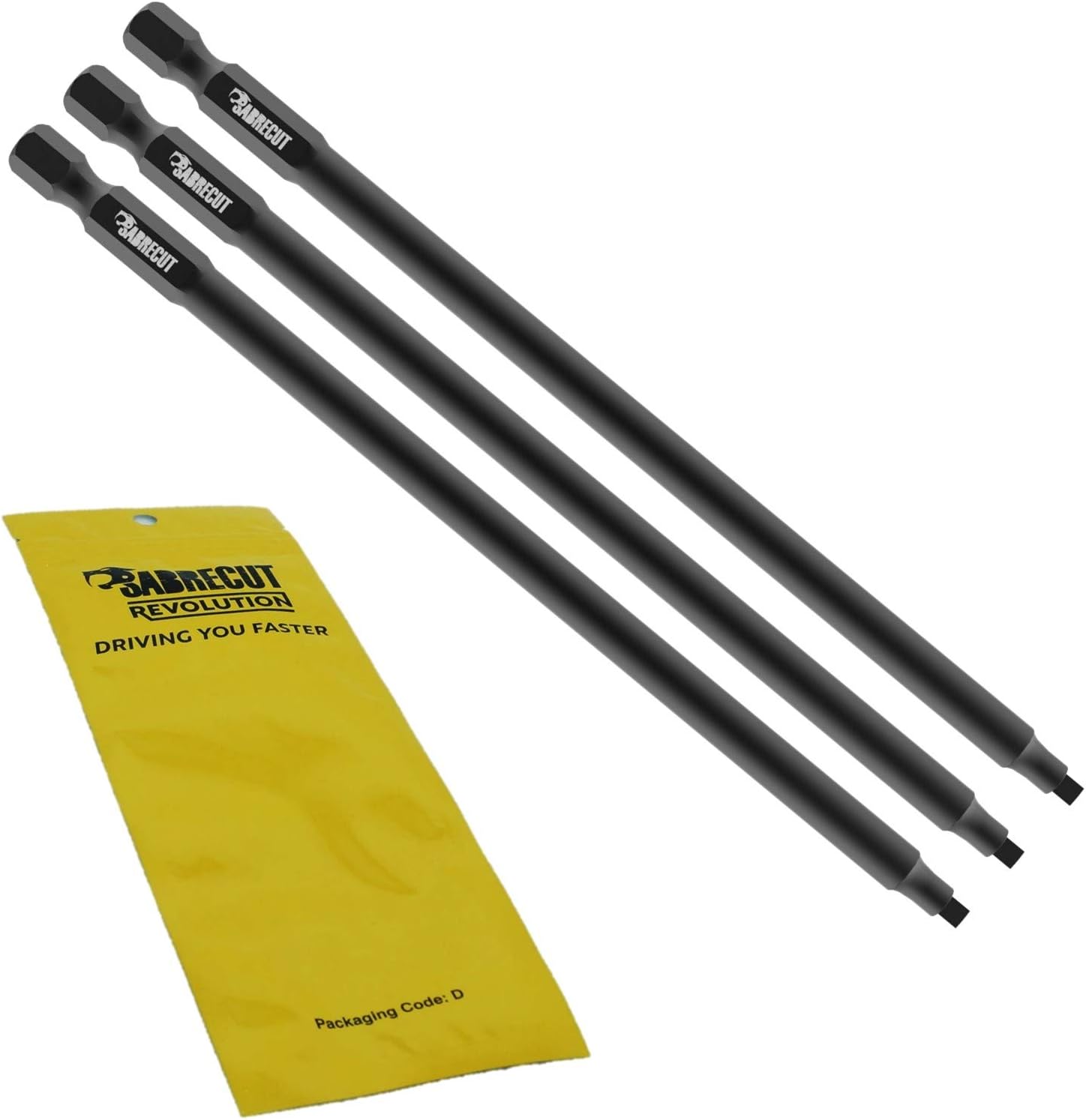 3 x SabreCut SC177SQ2_3 177mm SQ2 Compatible with Makita DFR750 DFR750RME BFR750 6844 Autofeed Collated Drywall Screwdriver Gun Bit Single Ended Square Heavy Duty