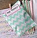 Outside the Box Papers Gold and Mint Green Treat Sacks - Chevron Polka Dot Favor Bags - 5.5 x 7.5 Inches - 48 Pack