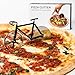 Bicycle Pizza Cutter - Original PIZZA WHEELIE - Dual Stainless Steel Bike Wheels- Includes Kitchen Display Stand