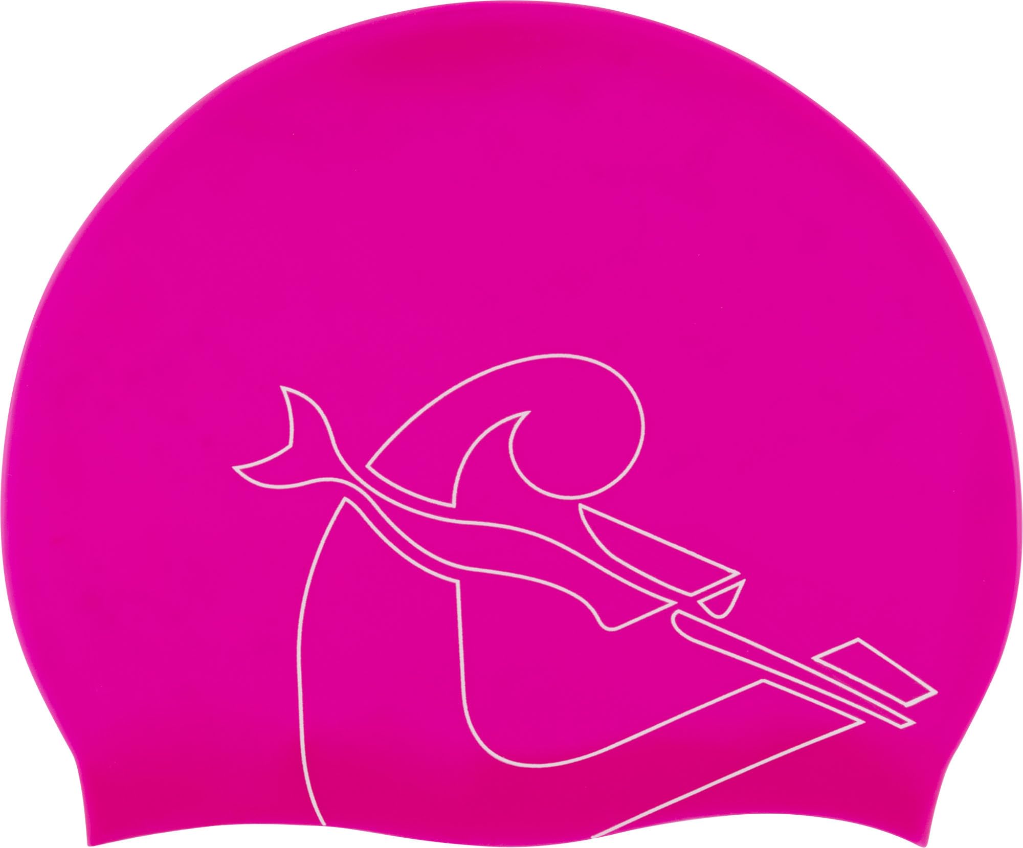 Cressi Eddie Swim Cap - Unisex Swimming Cap, Pink/White, One Size