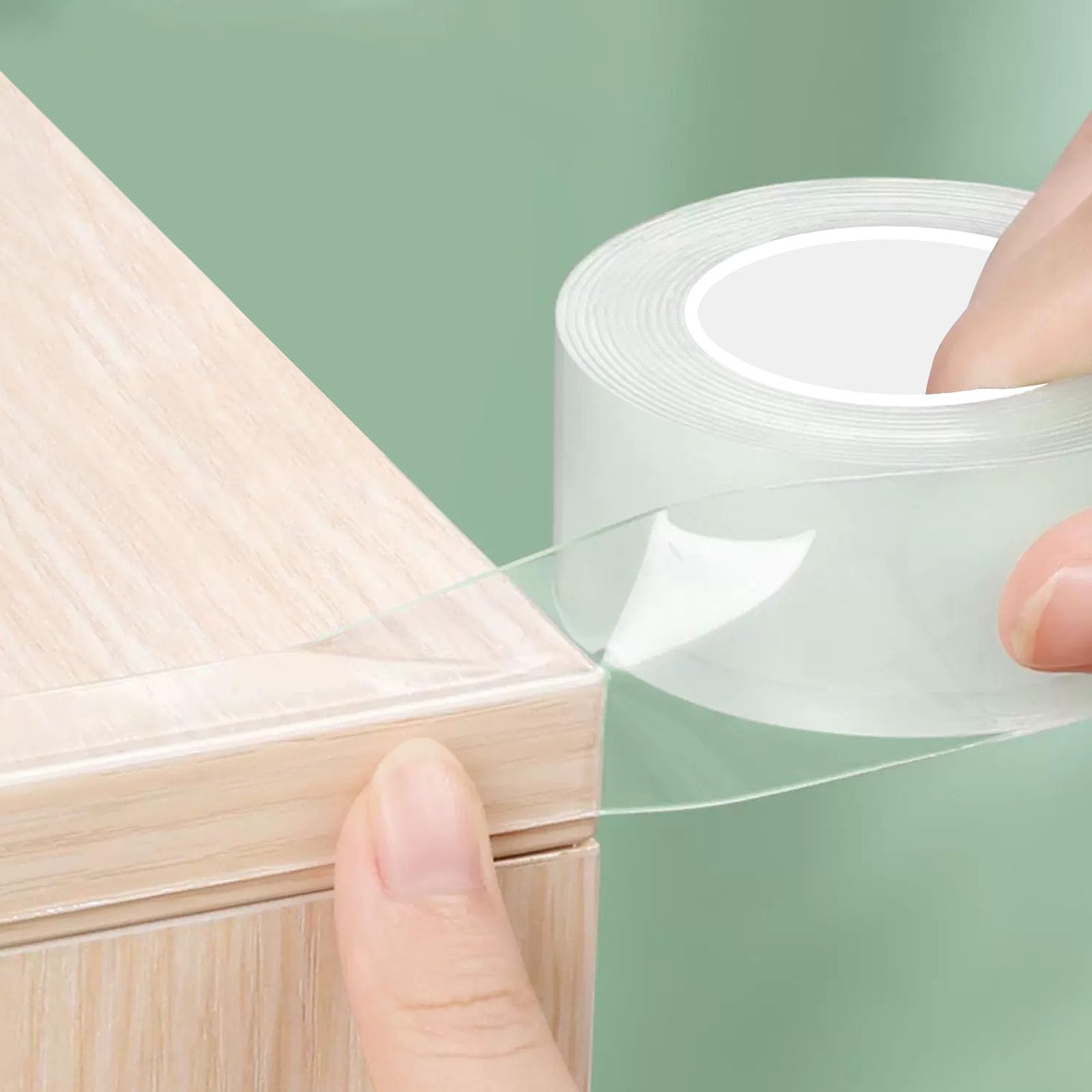 Photo 1 of 1.57 in x 6.6 FT,Clear Edge Protector Strip Sharp Edge Wrap Cover Tape,Self Adhesive Protective Bumper Guards for Cabinet Door Desk Glass Table Bed Furniture, Kitchen Countertop, Waterproof