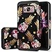 Samsung S8 Cases,S8 Cases with Pineapple,Fingic Floral Pineapple&Star Black Phone Cover 2 in 1 Slim Hybrid Anti-Scratch Protective Case for Women Girls Cover for Samsung Galaxy s8 2017 ONLY,Black