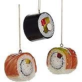 Kurt Adler Plastic Sushi Ornaments, Set of 3