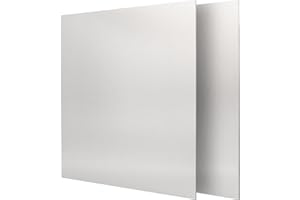 MAHIONG 2 PCS 6061 T6 Aluminum Sheet, 12 x 12 x 1/16 Inch Aluminum Plate Metal with Protective Film, Finely Polished Deburred