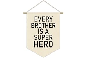 XYDEG Boys Playroom Room Decor Canvas Banner，Every Brother Is A Super Hero,Nursery Decor Wall Decor For Boys Bedroom Toddler Decorations Teen Boy Room Decor Wall Hanging Pennant Flag Canvas Banner 15x11in