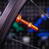 Muc-Off Tubeless Valves V2 7075 Aluminium Presta 60mm Orange with Core Tool view 5
