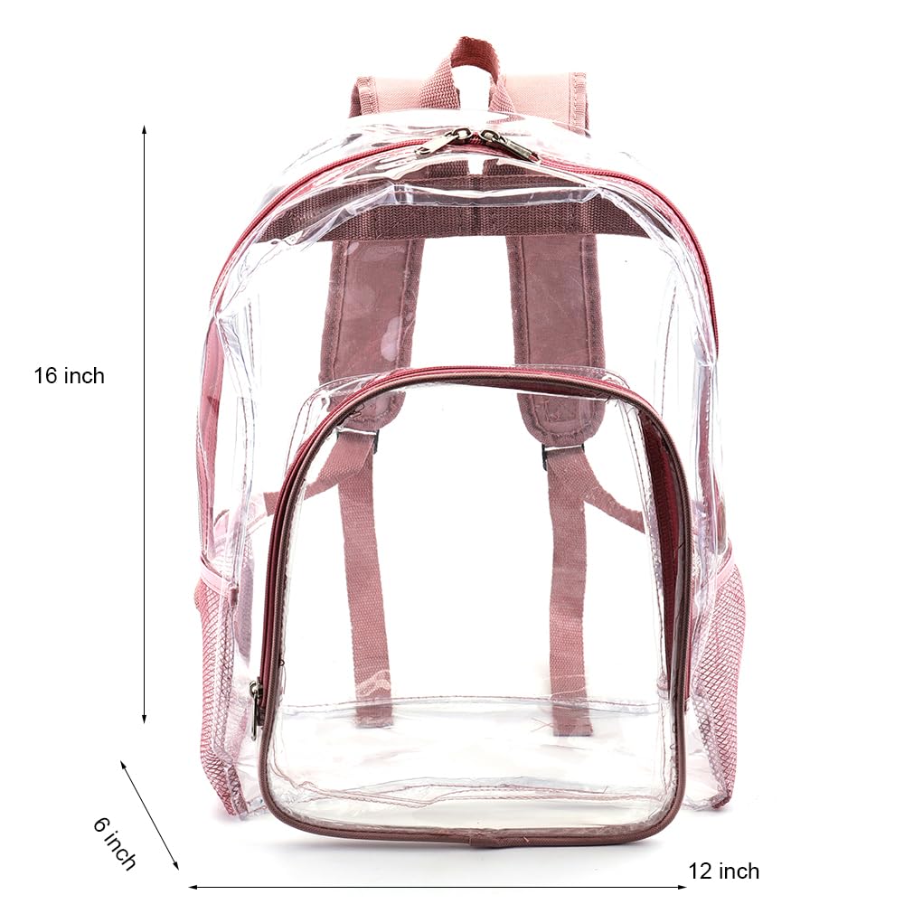 JOMPARO Clear Backpack Cute Clear Bookbag for Girls See Through Backpacks for School College Concert Festival