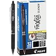 Pilot FriXion Ball Clicker Retractable Erasable Gel Pen, Fine Point, 0.7mm, Black Ink, 12 Count