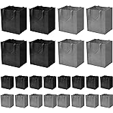 JERIA 24-Pack Reusable Grocery Bags，Large Washable Foldable Shopping Bags，Heavy Duty Tote Bags with Reinforced Handles