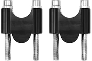 Vkinman 7/8 Inch Aluminum Handlebar Risers 30MM Height Replacement for Honda Kawasaki Suzuki ATV Dirt Bike Yamaha (Black)