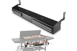 Front Griddle Caddy with 2-Pack Magnetic Tool Holders for Blackstone 36 inch Griddle, Large Capacity Front Tool/ Bottle Shelf