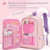 Bansusu Kawaii Bunny Large Girls Backpack Purple 32x17x45cm Bookbag view 4