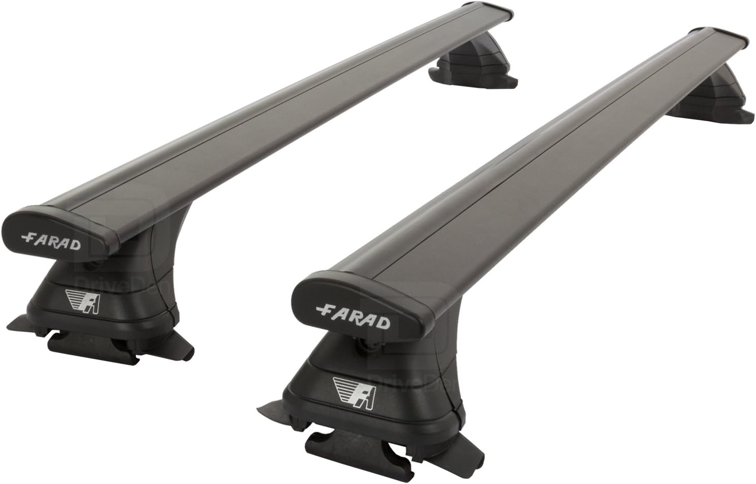 Farad Pro FA-ALU2BLK-488a Aluminium Black Wing Roof Bar Set (Closed Roof Rails)
