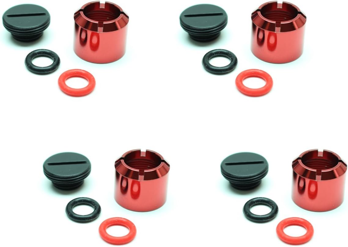 Monsoon Hardline Economy EV2 Stop Plug Fitting, 1/2" OD Size Matched, Red, 4-Pack